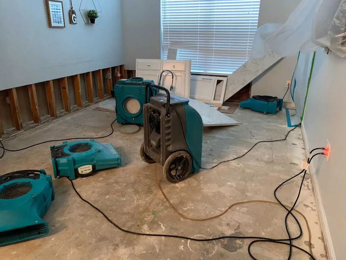 Dehumidifier in flood-cut room for Water Extraction & Removal in Lancaster