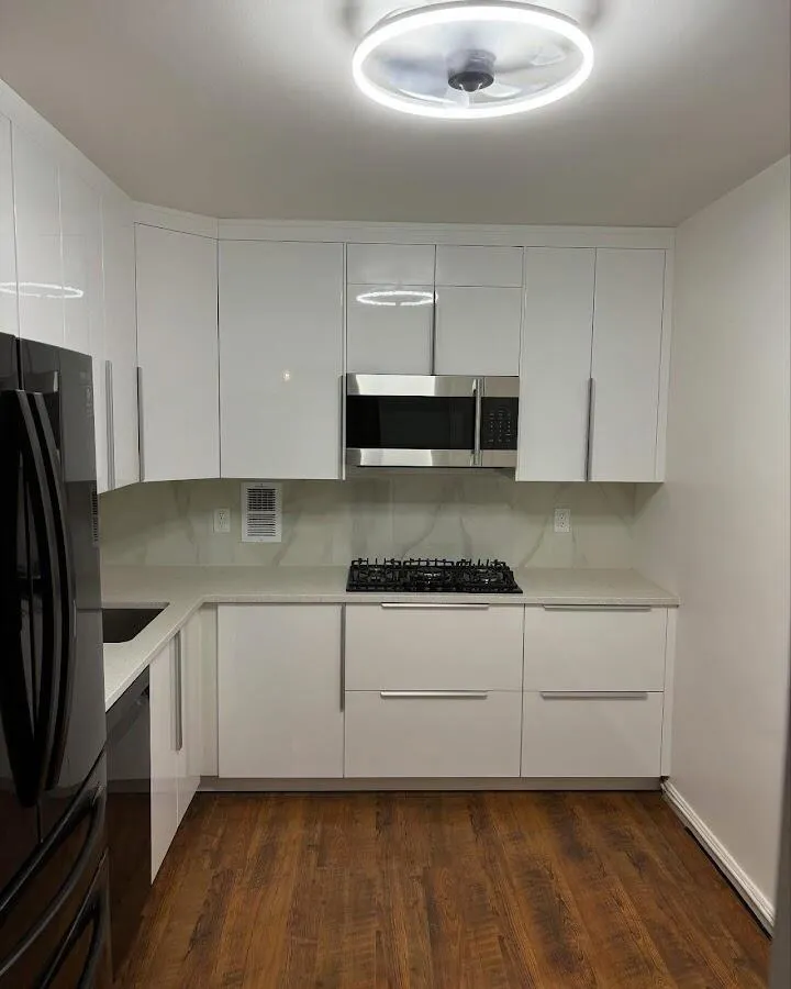 Renovated kitchen with quartz countertops in Lancaster